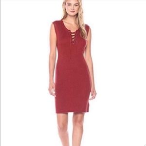 NWT Cupcakes and Cashmere Thora lace up front knit sweater dress S